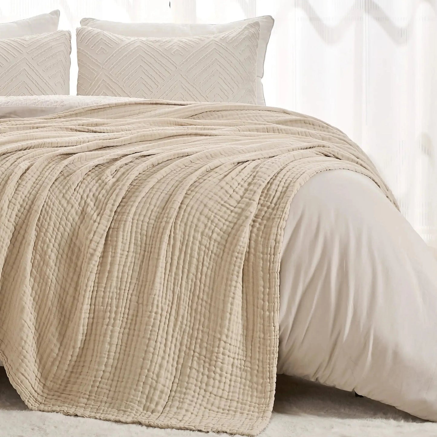 Couverture en mousseline de coton 100 % naturelle